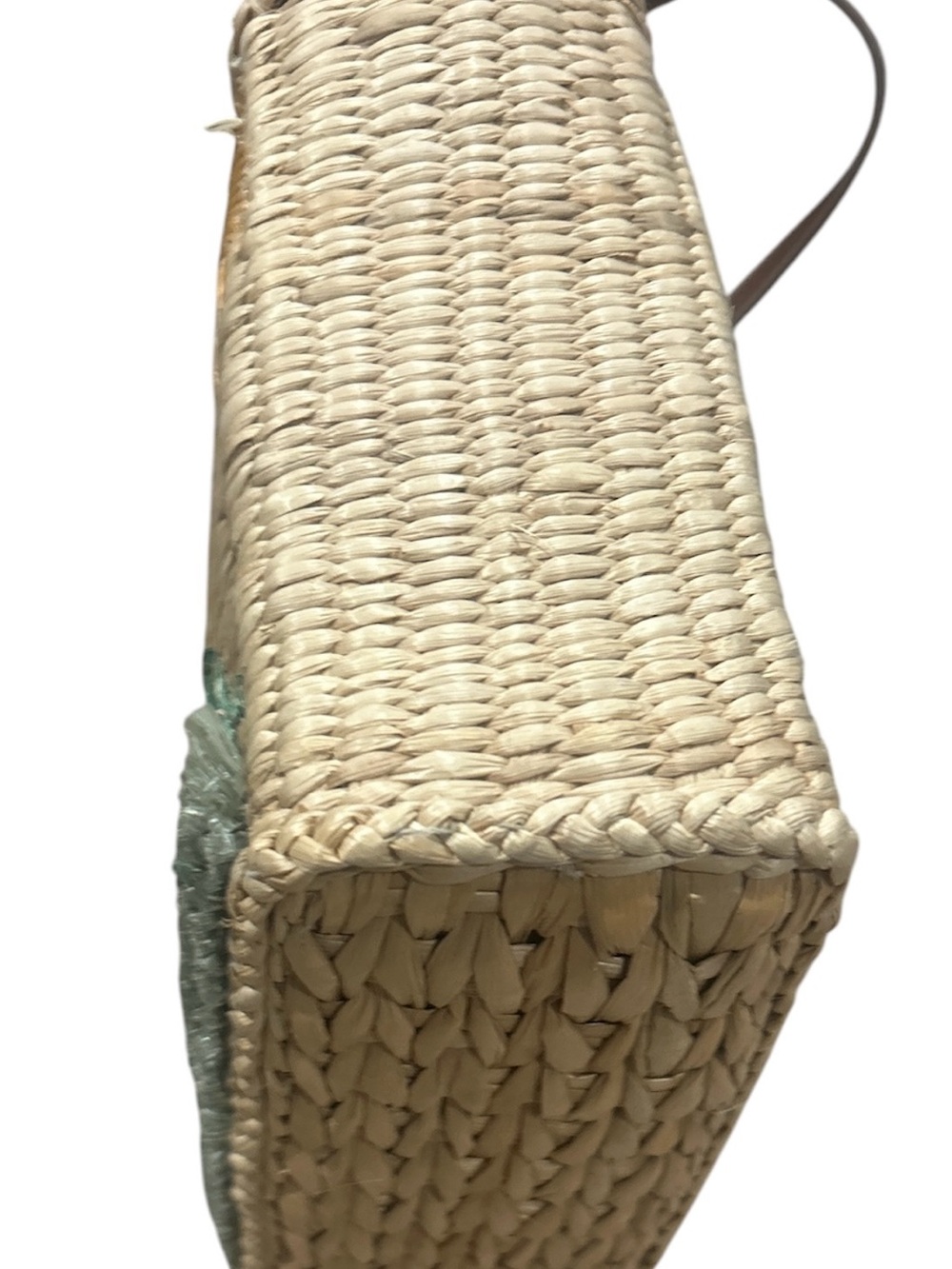 Vintage Cappelli Straworld Rooster Woven Straw Tote Bag Summer Boho Large - Picture 4 of 7